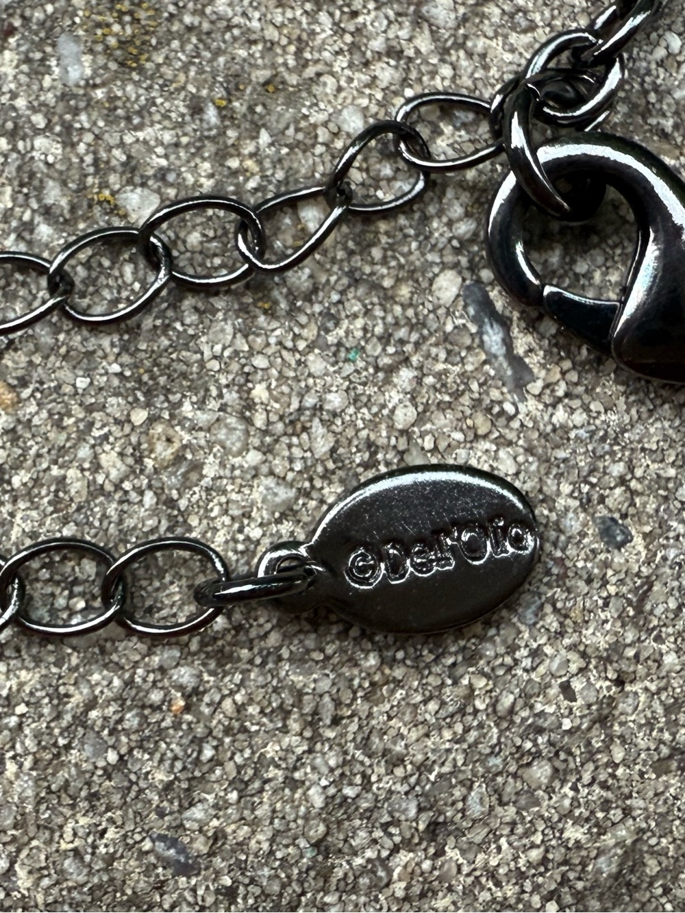 Long Patina Open Circle Pendant Necklace & Earring Set - Picture 5 of 5